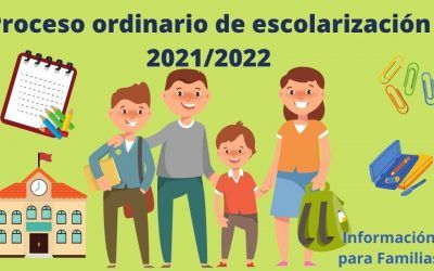 Información Familias. Proceso escolarización ordinario 2021-2022