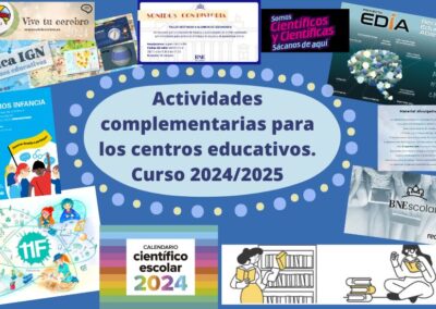 Actividades complementarias para los centros educativos, curso 2024/2025